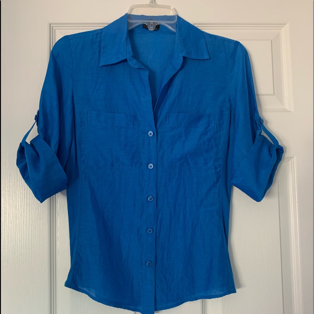 Ann Taylor loft blue blouse
